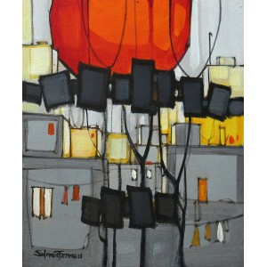 Salman Farooqi, 10 x 12 Inch, Acrylic on Canvas, Cityscape Painting-AC-SF-172